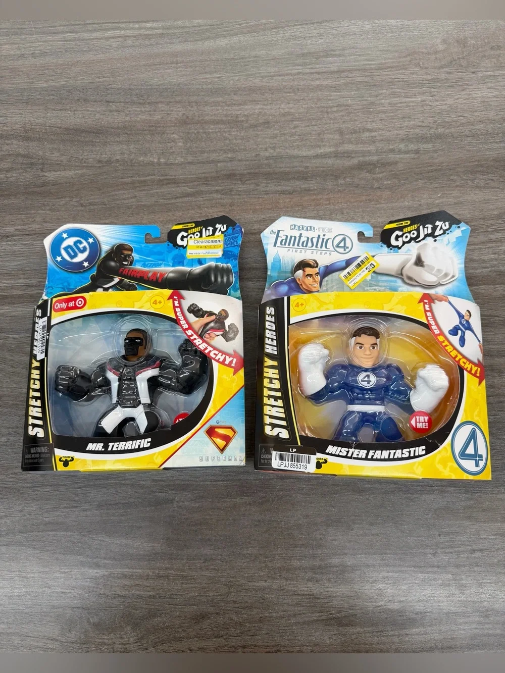 2/pack Goo Jit Zu DC Stretchy Hero Pack + The Fantastic 4 First Steps